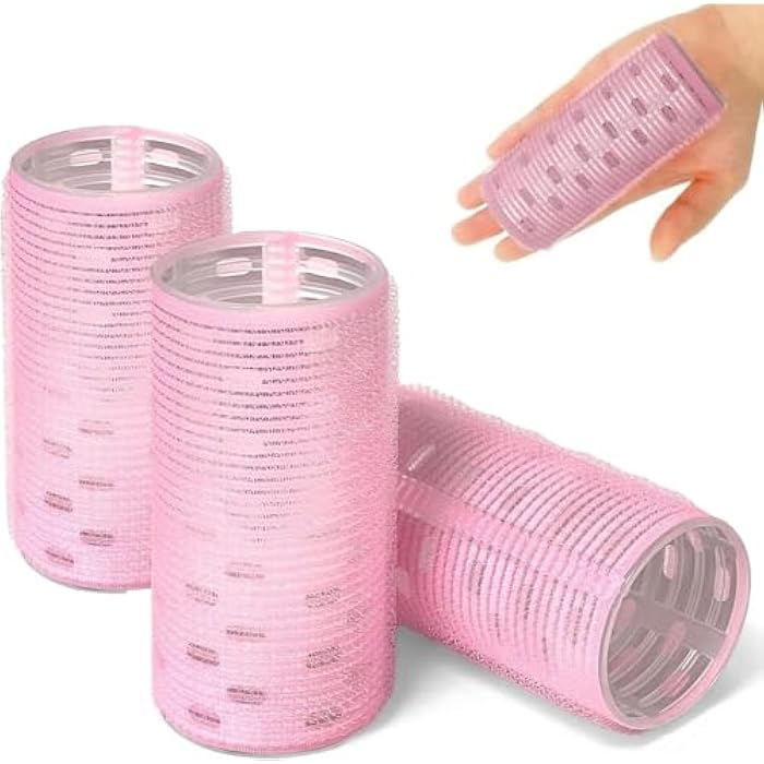 Hair Large Hair Roller For Bangs 3 Pcs Self Adhesive Hair Rollers Portable Grip Holding Styling Curlers Hairdressing Tool -(3cm*12cm) multicolor - Image 1